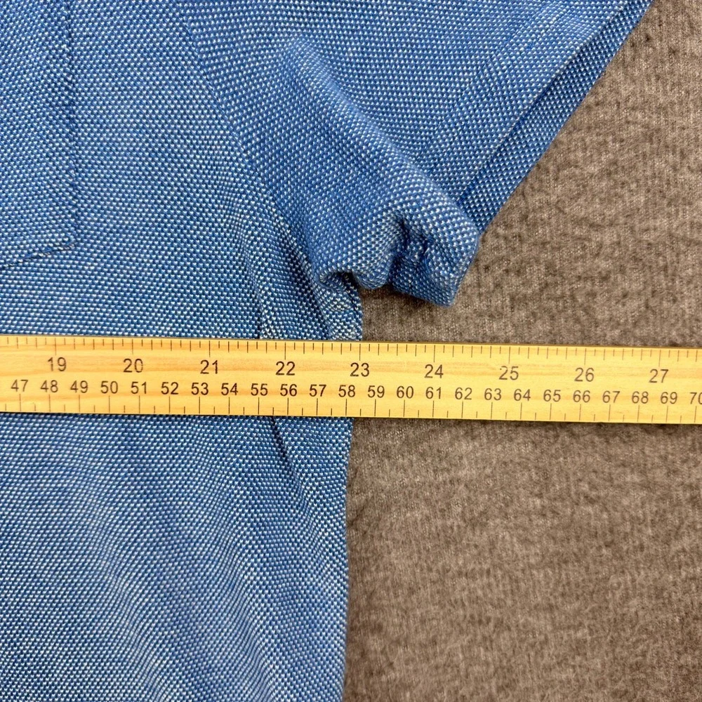 Banana Republic Men's XL‎ Organic Cotton Pique Polo Blue Short Sleeve